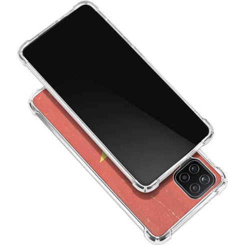 Vietnam Flag Distressed Galaxy A12 Clear Case